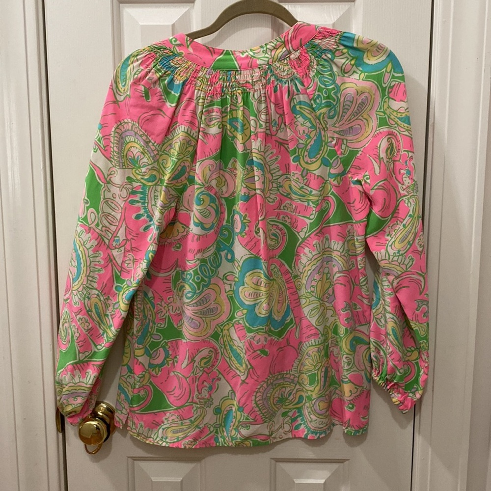 Euc Chin Chin Elsa Lilly Pulitzer Silk View 2